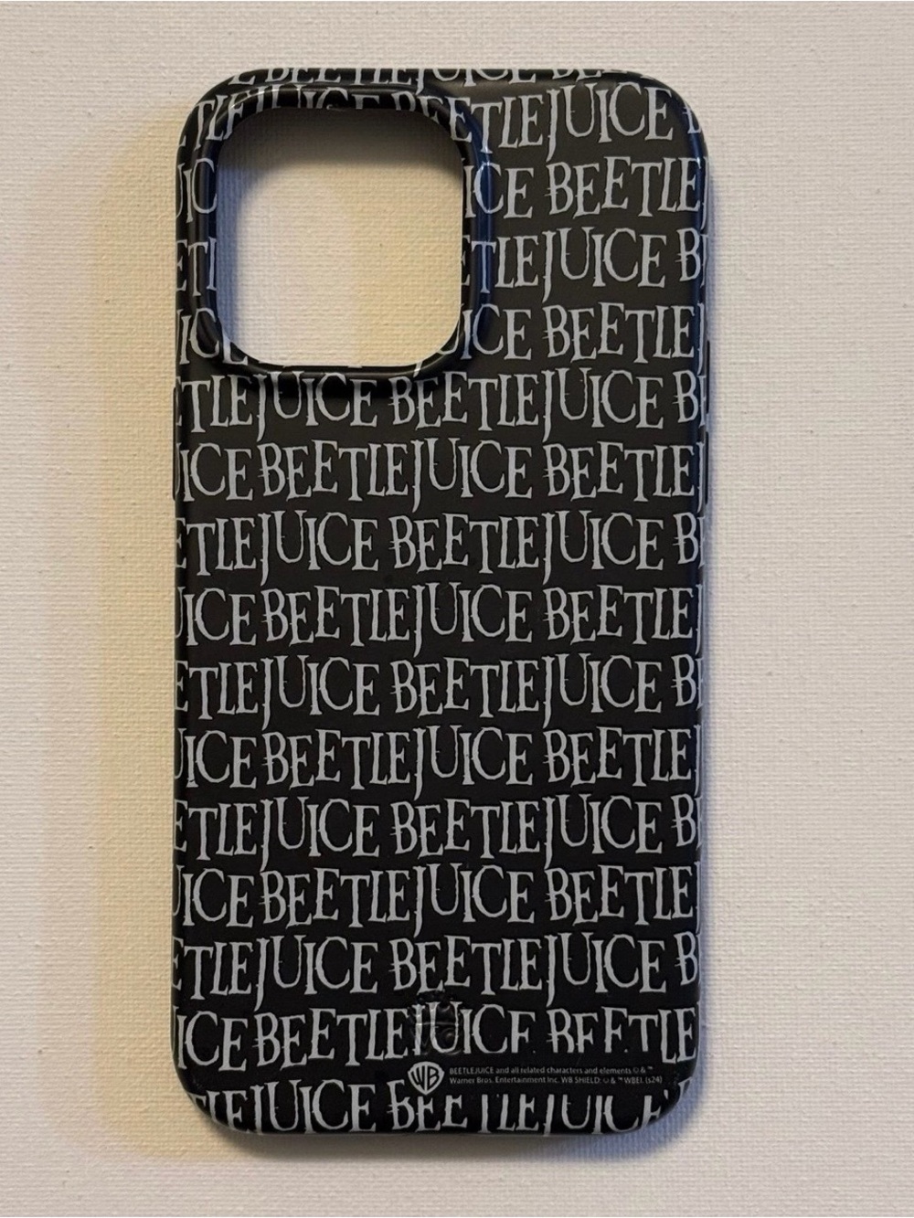 Beetlejuice iPhone 14 Pro Max velvet caviar case glows in the dark